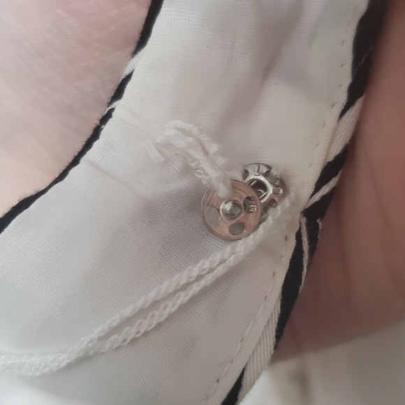 Adrianna Papell Black & White Print Sleeveless Dress w/ Tie Belt Size 10 - Picture 8 of 14